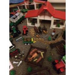 Amazing farm play set bundle - barn, animals, tractors
