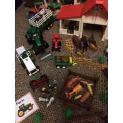 Amazing farm play set bundle - barn, animals, tractors