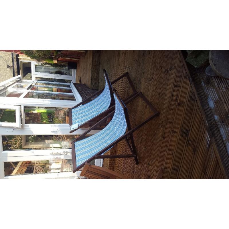 Retro deck chairs