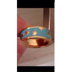 Brand New! Astley Clarke 18ct gold vermeil enamel ring
