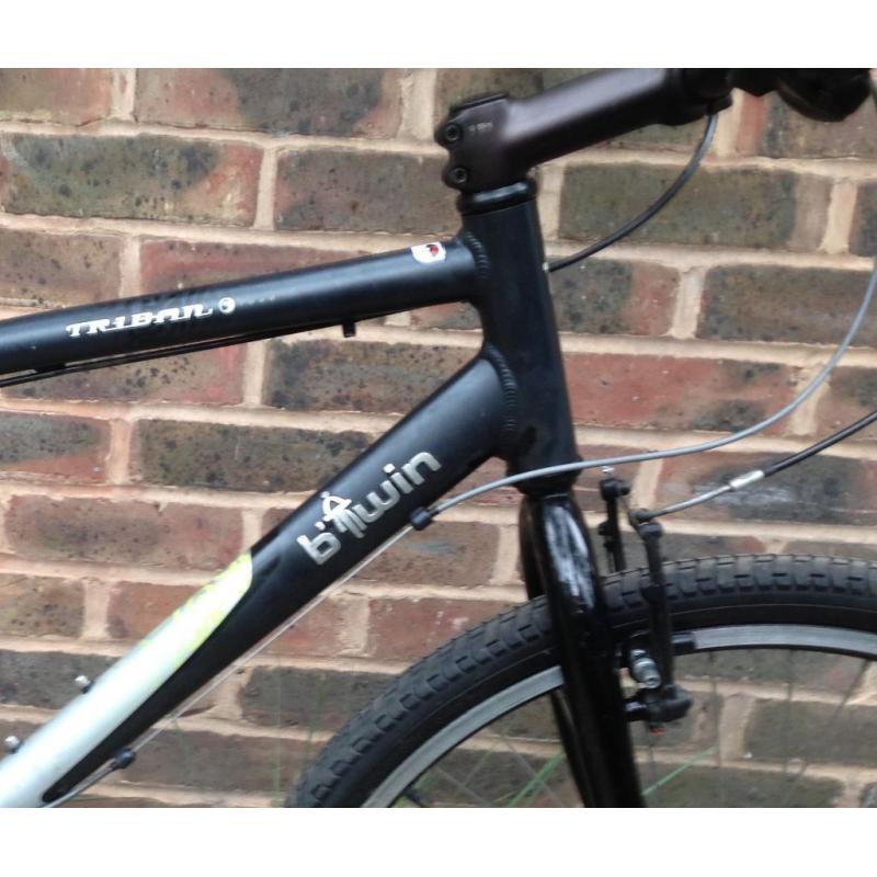 BTwin Triban 19 inch HYBRID BIKE lightweight aluminium new tyres bicycle Fully Serviced