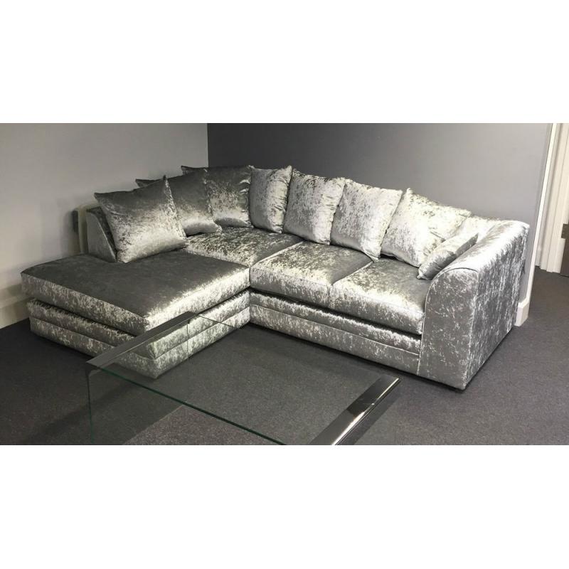 Foam Crush velvet corner sofa