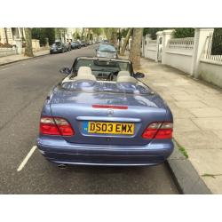Mercedes clk 320 convertable 2003 Avantgarde 2dr Automatic blue