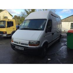 Renault Master van diesel, starts and drives well, MOT until 1st September, van located in Gravesend
