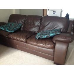 3 seater and 2 seater sofas leater