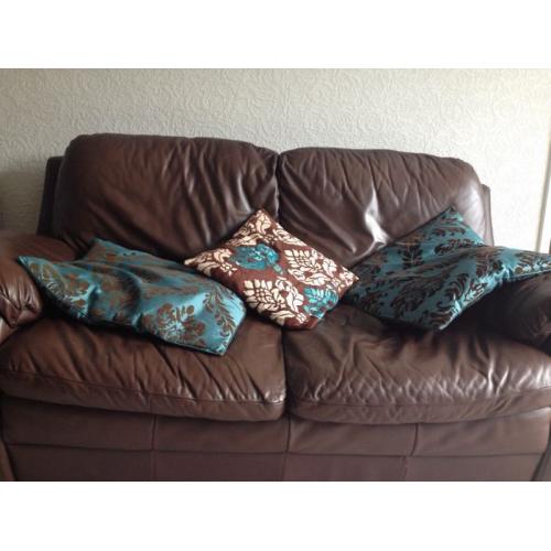 3 seater and 2 seater sofas leater