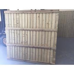 Super heavy duty feather edge fence panel tanalised green