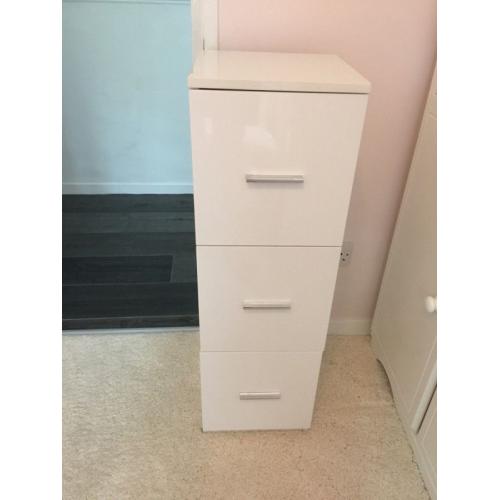 White gloss cabinet