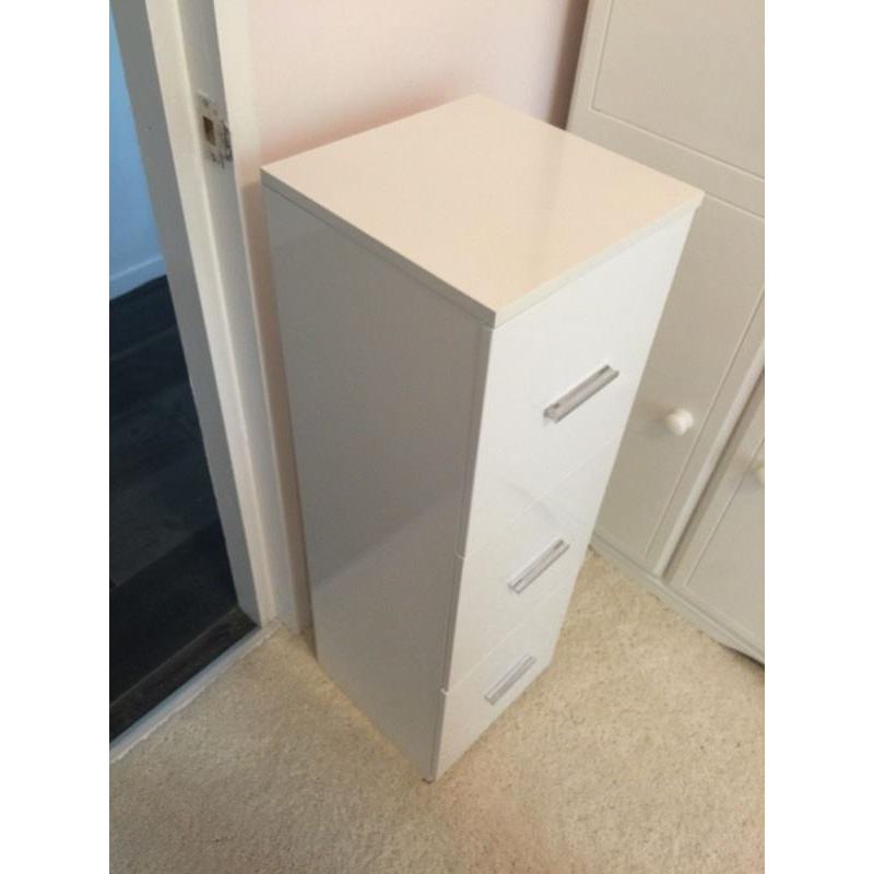 White gloss cabinet