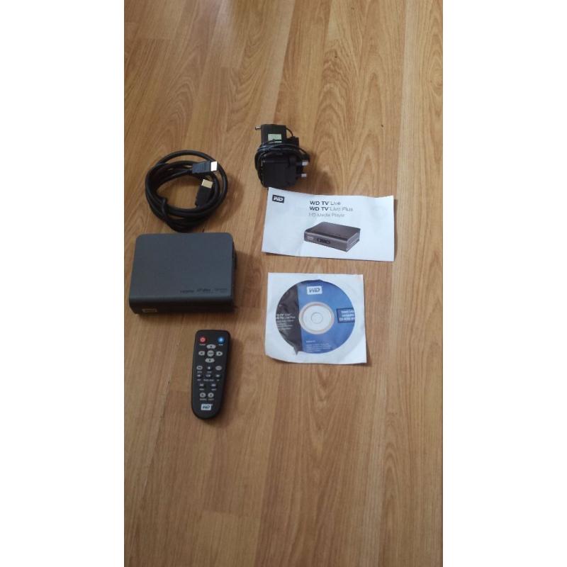 Western Digital WD TV Live Plus HD Media Player w/Remote Model WDBABX0000NBK-01
