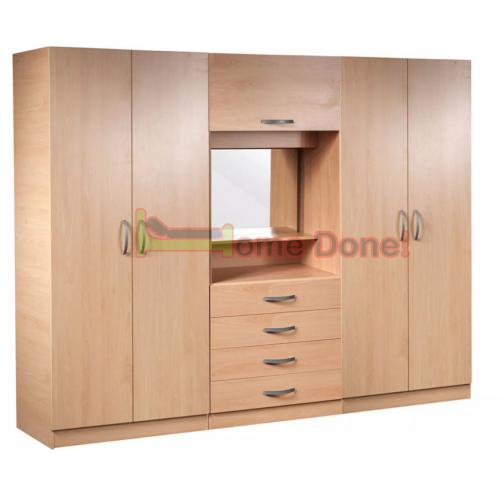 **7-DAY MONEY BACK GUARANTEE!** - Farren 4 Door Wardrobe with Dressing Table -SAME/NEXT DAY DELIVERY