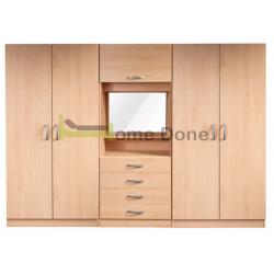 **7-DAY MONEY BACK GUARANTEE!** - Farren 4 Door Wardrobe with Dressing Table -SAME/NEXT DAY DELIVERY