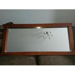 Large solid wooden mirror