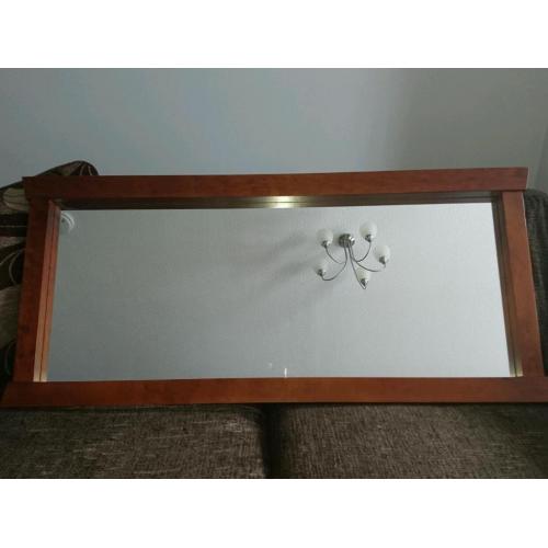 Large solid wooden mirror