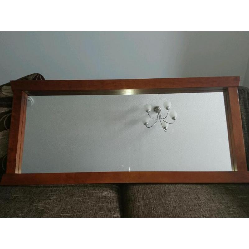 Large solid wooden mirror