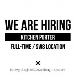 Full-Time Bakery Kitchen Porter. Working Evenings. SW8 Location