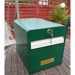 Metal/tin wall mount post box .large..