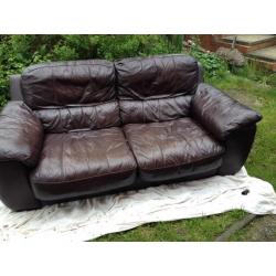 Sofa, chair and footstool