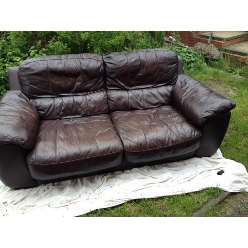 Sofa, chair and footstool