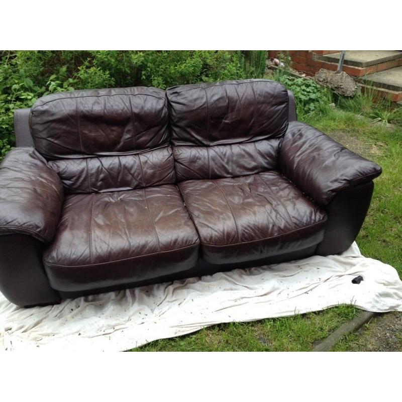 Sofa, chair and footstool