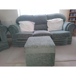 FOR SALE- 3 Piece suite including pouffe
