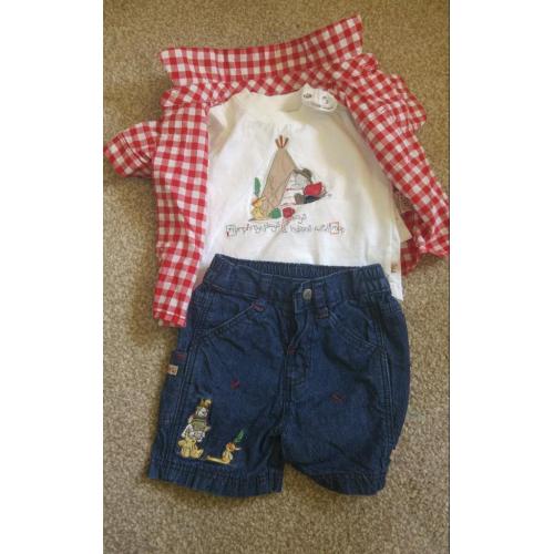 0 to 3 month shorts outfit