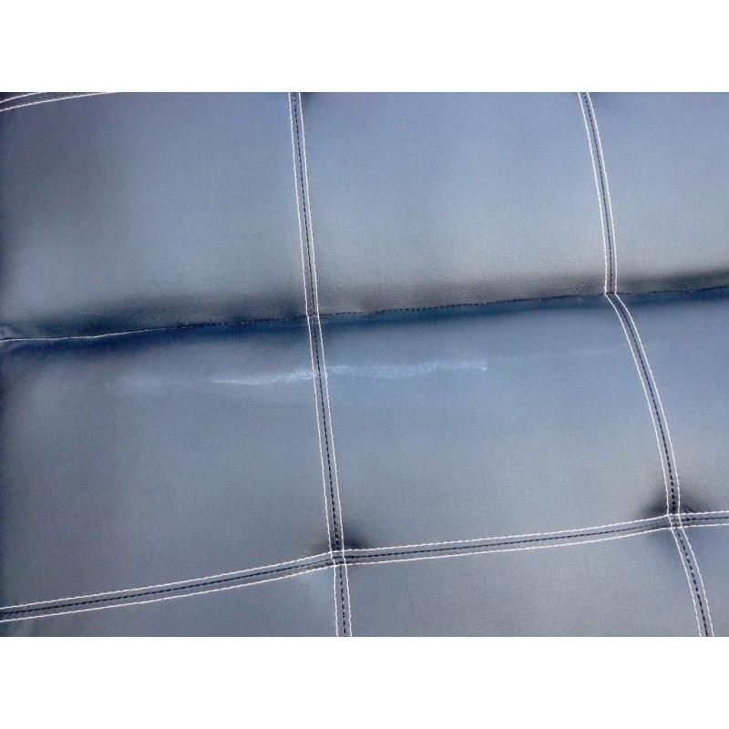 Black faux leather sofa bed for sale