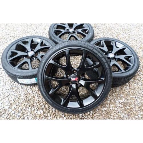 VAUXHALL VXR ALLOY WHEELS NEW TYRES REFURBED GLOSS BLACK
