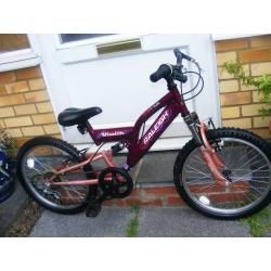 RALEIGH 20" GIRLS BIKE IN GREAT WORKING ORDER AGE 7+