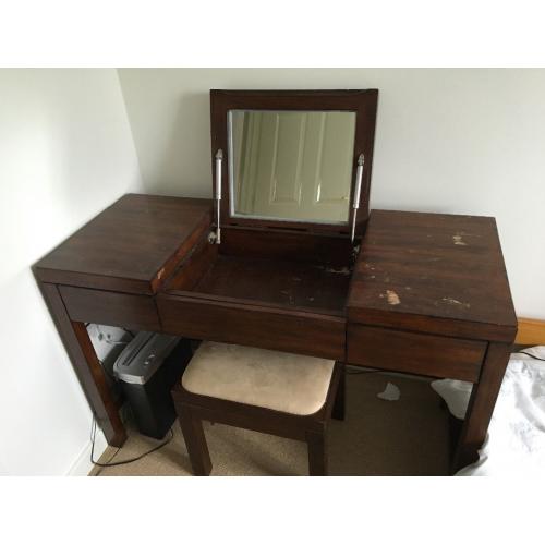 Vintage dressing table or desk - mahogany solid wood