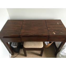 Vintage dressing table or desk - mahogany solid wood