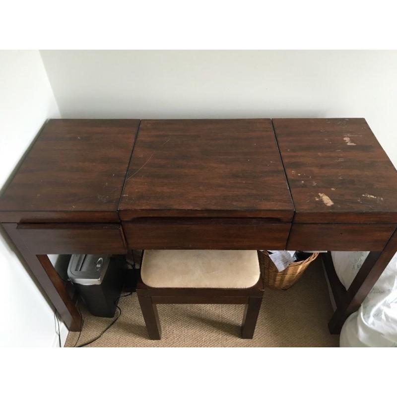 Vintage dressing table or desk - mahogany solid wood