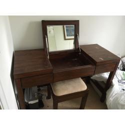 Vintage dressing table or desk - mahogany solid wood