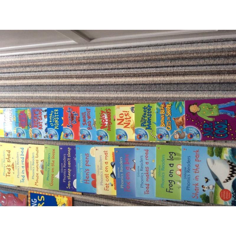 Large Collection of Childrens Books inc Usborne Phonics Reader set + Read along with CD Books