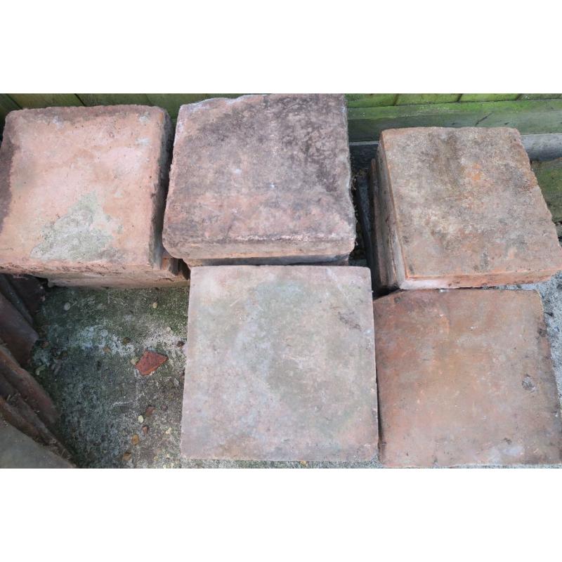 25 reclaimed antique Norfolk pamments approx 9" square