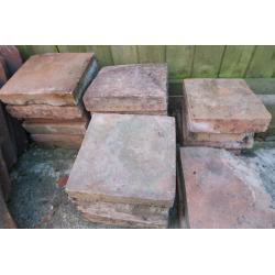 25 reclaimed antique Norfolk pamments approx 9" square
