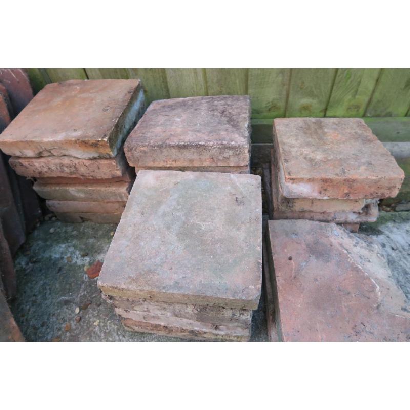 25 reclaimed antique Norfolk pamments approx 9" square