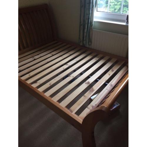 Solid pine double bed