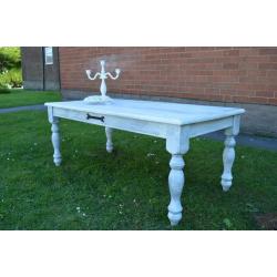 Shabby Chic Solid Wood Coffee Table Wash White & Grey