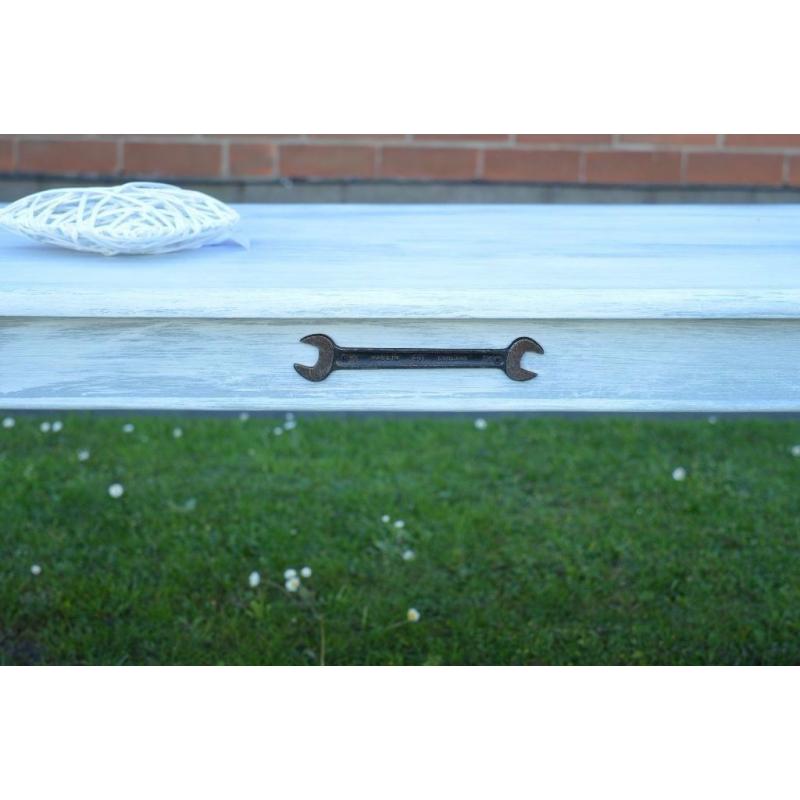 Shabby Chic Solid Wood Coffee Table Wash White & Grey