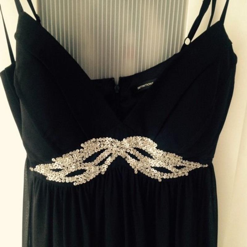 Sexy black babydoll evening dress
