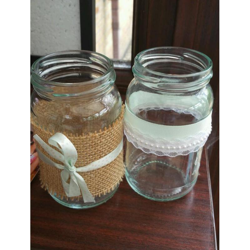 Wedding jars rustic decoration