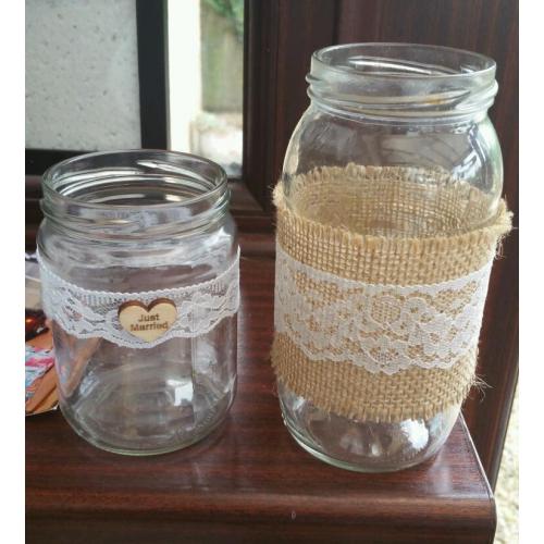 Wedding jars rustic decoration