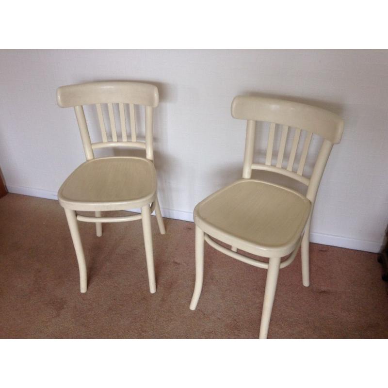 Painted wooden chairs