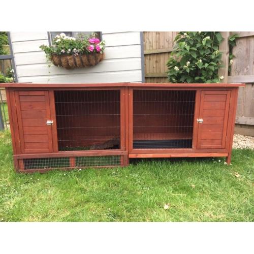 Wooden Hutch With Run