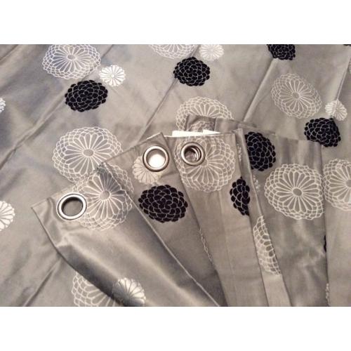 Pair of John Lewis silver/grey eyelet curtains, excellent condition