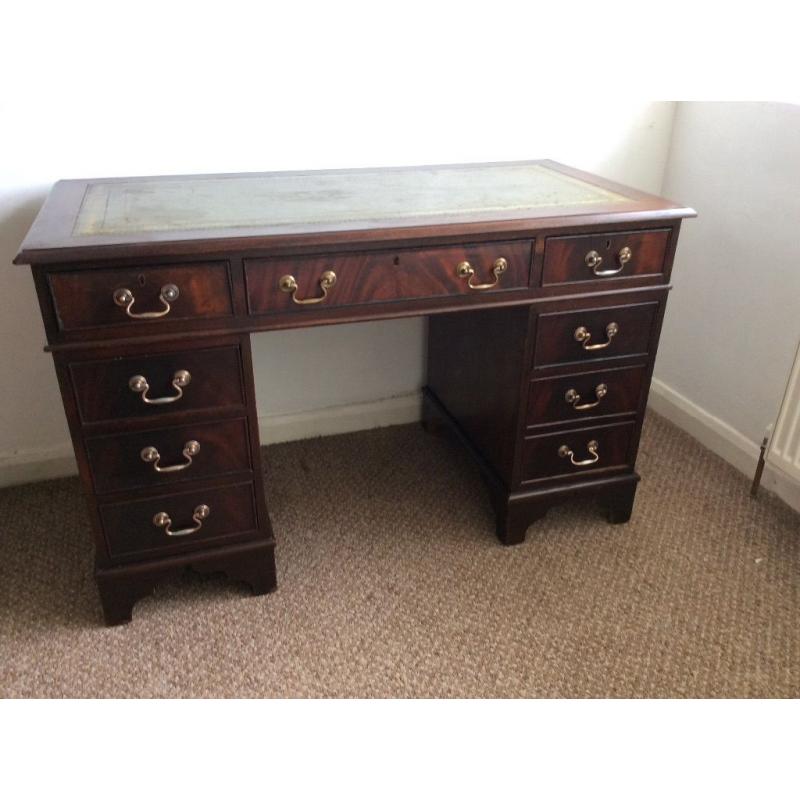 Twin pedestal repro desk