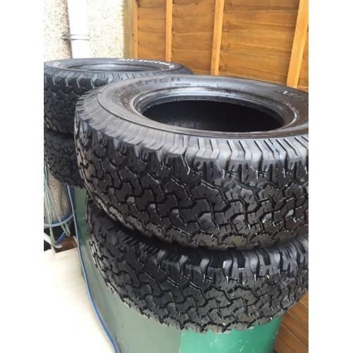BF GOODRICH TYRES 265 70 16 x4 ALL TERRAIN