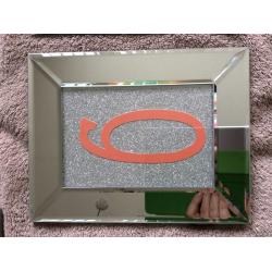 Wedding Table Numbers in Mirrored Frames