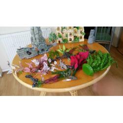 Selection of ornaments for fish tank